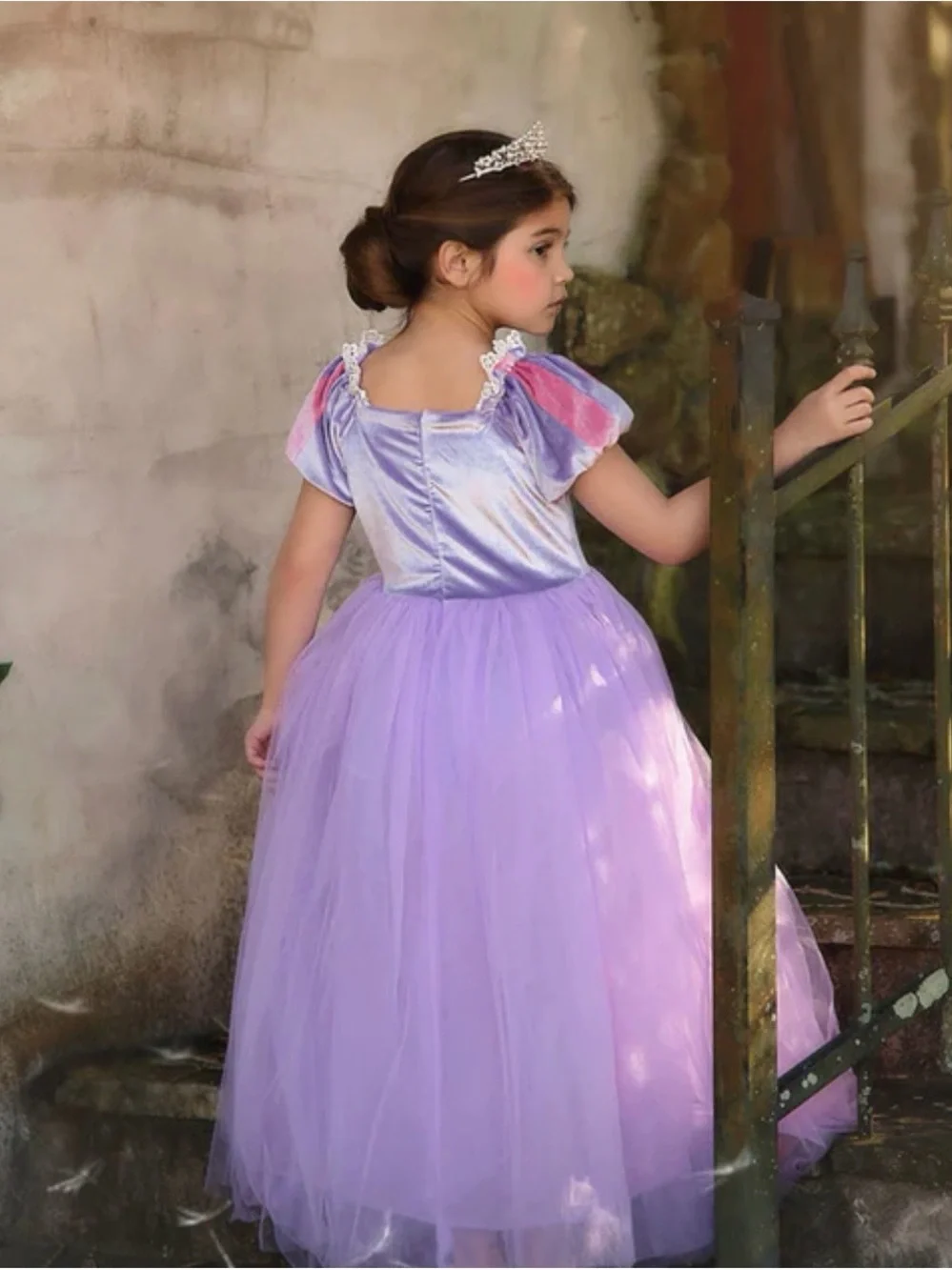 Rapunzel Pink and Purple Princess Tulle Costume Dress